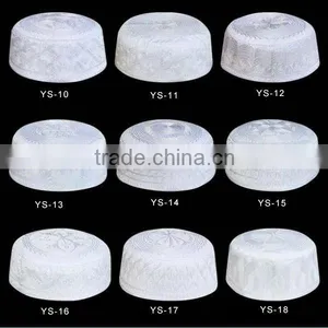 White Muslim Hats For Men Wholesale thumbnail-6