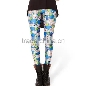 Adventure Time Digital Printing Cartoon 3d Leggings Pretty Fashion Women Leggings thumbnail-5