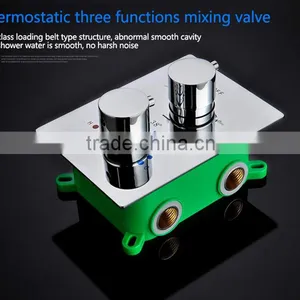 3 Function Square Panel Shower Diverter Valve for Conceal Shower Temperature Control Thermostatic Valve thumbnail-3