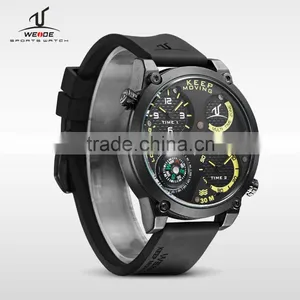 WEIDE Luxury Brand Military Quartz Watch Silicone Strap Compass Function Clock Men Sports Watch Relogio Masculino Men's Watches thumbnail-2