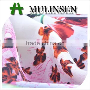 Mulinsen Textile Fashion Floral Pattern Fabric Polyester Satin Clothes thumbnail-1