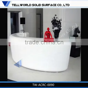 Fancy Style Office Furniture Artificial Marble Reception Counter Design thumbnail-4