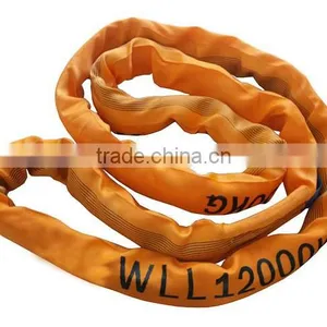 100% Polyester Orange Round Sling Lifting Belt thumbnail-3