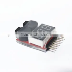 Low Voltage Airplane Battery Alarm Buzzer Alarm 1-8S Lipo/Li-ion/Fe Battery Voltage 2 in 1 Tester thumbnail-3