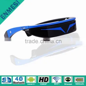 Smart Wearable Device 98inch Full HD 1080P Wifi Android 3D Virtual Glasses thumbnail-1