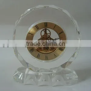 High-grade Round Crystal Decorative Clock For Business Gifts thumbnail-1