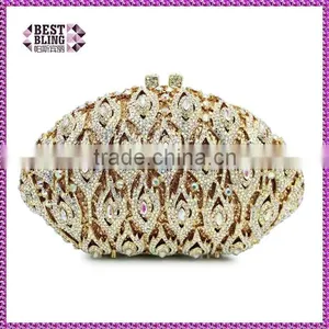 AB Color Crystal Clutch Evening Bag Rhinestone Handmade Bag Fancy Ladies Purse (88138A-AB) thumbnail-1