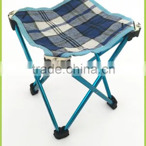 Plaid Cheap Outdoor Folding Stool/Aluminum Tube Compact Fishing Stool thumbnail-3