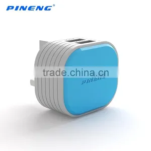 PINENG PN-501 UK Standard Adapter With Dual USB thumbnail-3