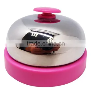 Pink Dinner Call Bell With Colorful Base for Tables Use thumbnail-2