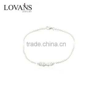 Silver Bracelet Wholesale Factory Price Angel Wing Bracelet BR002-21 thumbnail-1