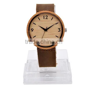 Leather Watch Strap Bamboo& Wood Smart Man Watch thumbnail-2