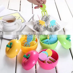 10pcs Colorful Fruit Picks Forks Set / Plastic Picks and Fork for Fruit thumbnail-1