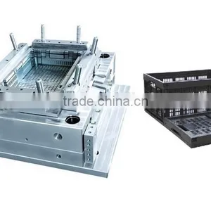Taizhou New Plastic Injection Folding Close Crate With Lid Mould,Plastic Foldable Container Mould thumbnail-2