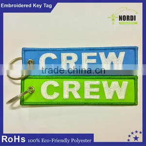 Welcomed Colorful Embroidery Keychain With Aluminum Locking Carabiner thumbnail-1