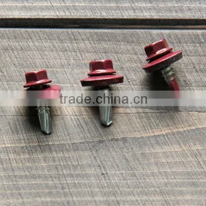 Hex Washer Head Self Drilling Screws With Color Painted Roofing Screw thumbnail-3