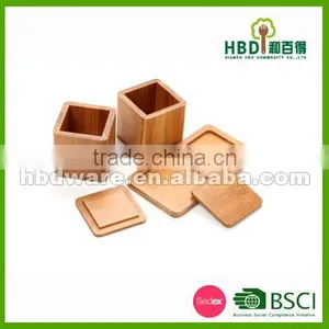 High Quality Bamboo Salt Storage Box, Spice Holder thumbnail-3