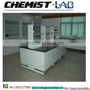 Heavy Duty Metal & Plywood Physics Lab Work Tables With Reagent Shelf & Under Shelf thumbnail-2