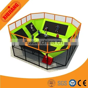 Professional Outdoor Garden Trampoline Park Jumping Kids With Safety Net thumbnail-6