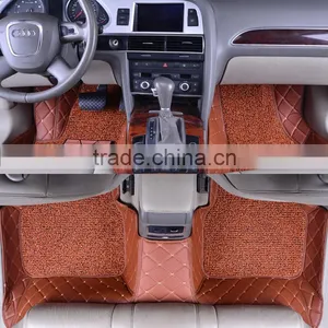 5D Green PVC Wire Coil Material 3pcs Full Set Car Mats Fit All Cars thumbnail-2