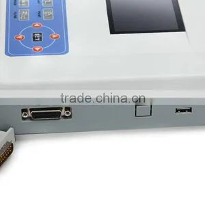 CE and ISO13485 White Color High Resolution TFT Color LCD Portable Digital 3-channel Electrocardiograph thumbnail-5