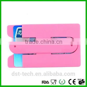 Phone Accessories Custom Silicone Phone Wallet Phone Sticky Bags With Holder thumbnail-5
