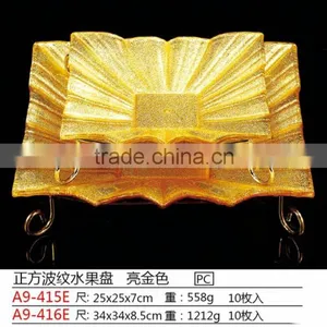 Plastic Colorful Fruit Serving Tray With Stainless Steel Holder thumbnail-6