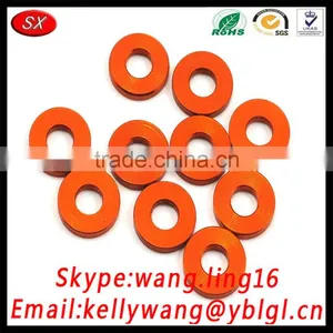 Custom Anodized Orange Color Aluminum Washers, High Pressure Washer, Round Rubber Washer thumbnail-1
