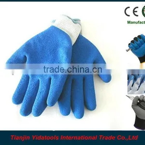 Blue Latex Wrinkle Palm Gloves thumbnail-1