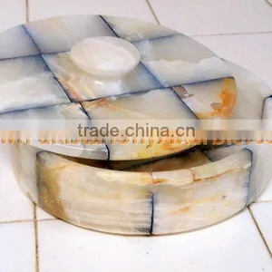 Top Selling FACTORY PRODUCUNG ONYX CANDY JARS POTS HANDICRAFTS thumbnail-3