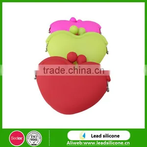 2015 Hot Selling Heart Shape Silicone Wallet/Silicone Coin Bag thumbnail-2