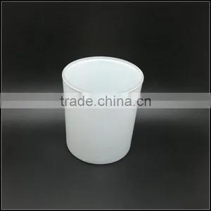 Canadian 400ml Matte White Sprayed Color Glass Candle Jar thumbnail-4