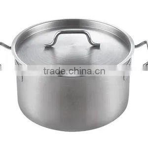 Two Handle Sauce Pan Saucepan Cooker Family Restaurant Hotell Usage High Body Stainless Steel Stock Pot With Lid thumbnail-4
