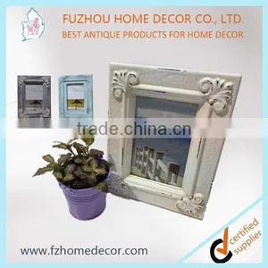White Color Photo Picture Frame With Smooth Surface and Crack Painting Frame thumbnail-4