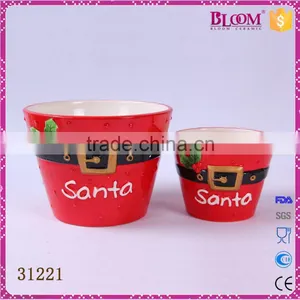 Garden Decoration Ceramic Christmas Flowerpot thumbnail-1