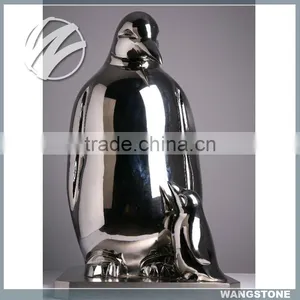 Stainless Steel Penguin Abstract Animal Sculpture thumbnail-1