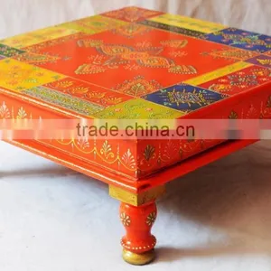 Indian Crafted Hand Painted Wooden Bajot thumbnail-3