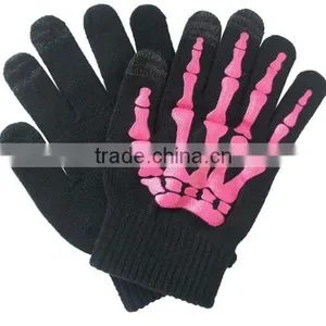Customized Black IPhone Touch Screen Gloves With Print ZMR732 thumbnail-1