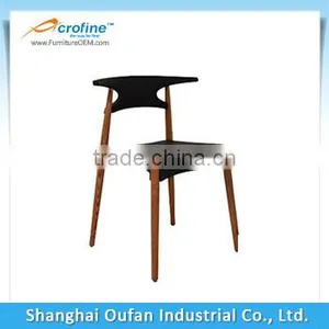 Acrofine Cheap Used Dining Chair Reinforce Beech Wood Dining Room Chair With ABS Seat and Back thumbnail-1
