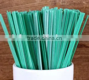 Colorful Plastic Coated With Metallic Wire Twist Ties for Plastic Bag Packing thumbnail-2
