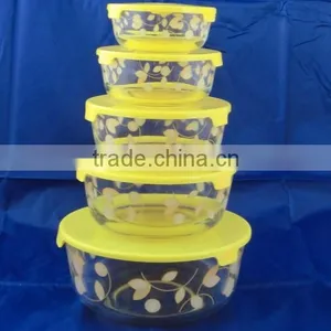 GH053 5pcs Glass Bowl Set With Deco thumbnail-1