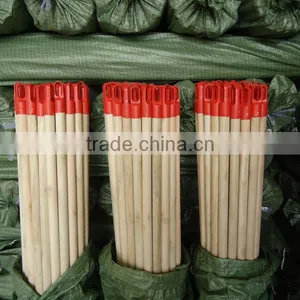 Natural Wooden Broom Handle With Plastic Cap thumbnail-3