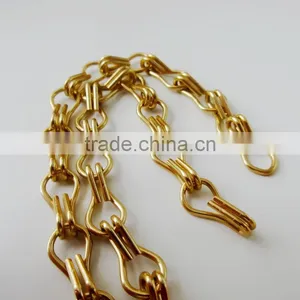 Sparking 12mm Gold Color Aluminum Hook Bag Chain for Decoration thumbnail-3