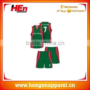 Hongen Apparel Practice Uniforms for Sublimation Fully Printed Basketball Jersey thumbnail-1