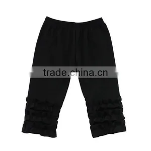 Wholesale Toddler Leggings Fitting Ruffle Boutique Girls Pants Kids Cotton Pants thumbnail-4