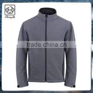 2017 Men's 3 Layer Bonded Hydrophobic Softshell Fabric Jacket thumbnail-2