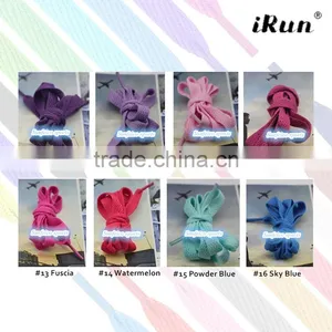 10mm Flat Plain Sneaker Shoelaces~Flat Shoelaces~Fat Shoe Laces~Fat Athletic Shoe Laces~NO MOQ~57 Colors Available~Accept Custom thumbnail-3