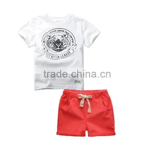 J3614 2017 Fashion Baby Boy Printed T-shirt Shorts Set Wear, Baby Clothes Clothing Set thumbnail-5
