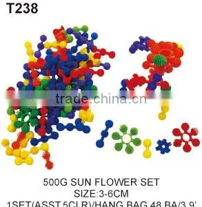 500 g Sun Flower Soft Rubber Educational Building Blocks Toys For Kids thumbnail-1