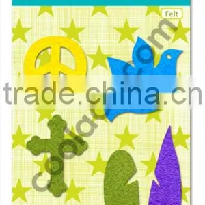 Felt Iron on Patch Colorful Dove Leaves Cross Peace Accessories thumbnail-1
